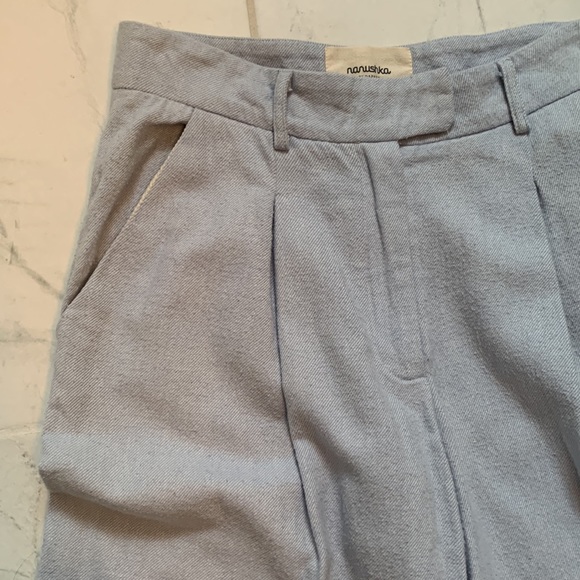 Blue wide leg flannel trousers by Nanushka size XS - Picture 2 of 8